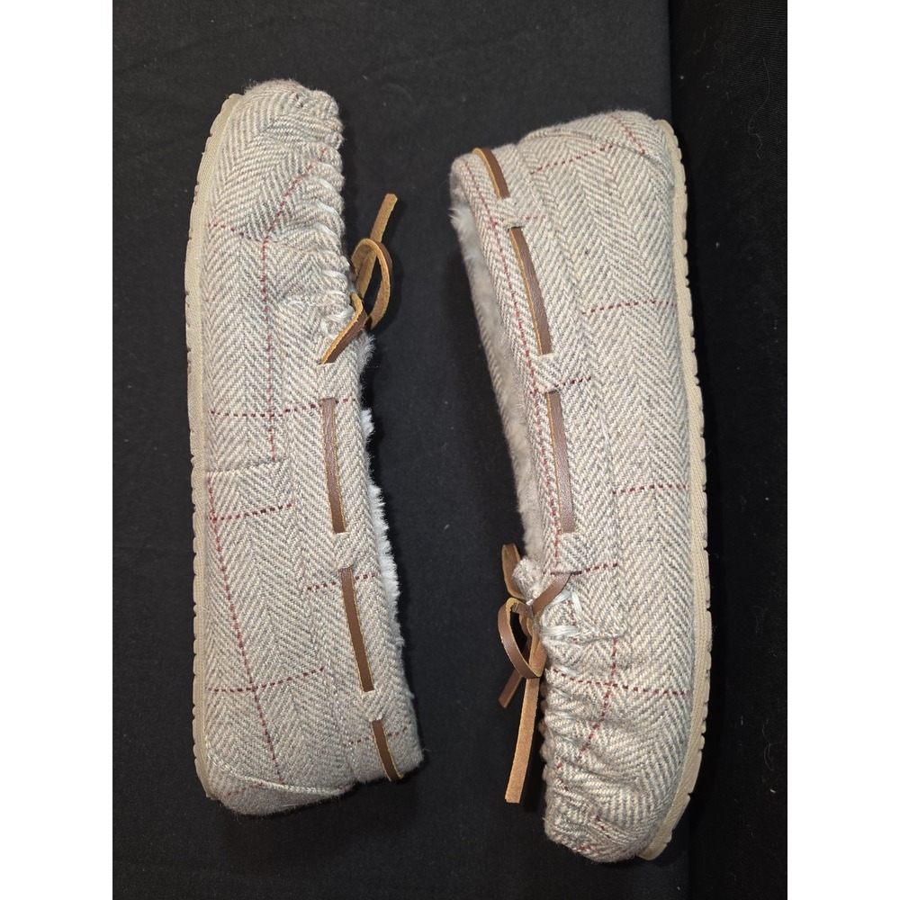 Minnetonka Diamond Fabric  Britt‎ Moccasin  Size 6M Taupe New